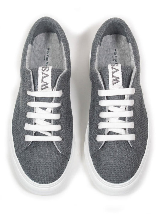 LDN Biodegradable Sneakers in White Knit