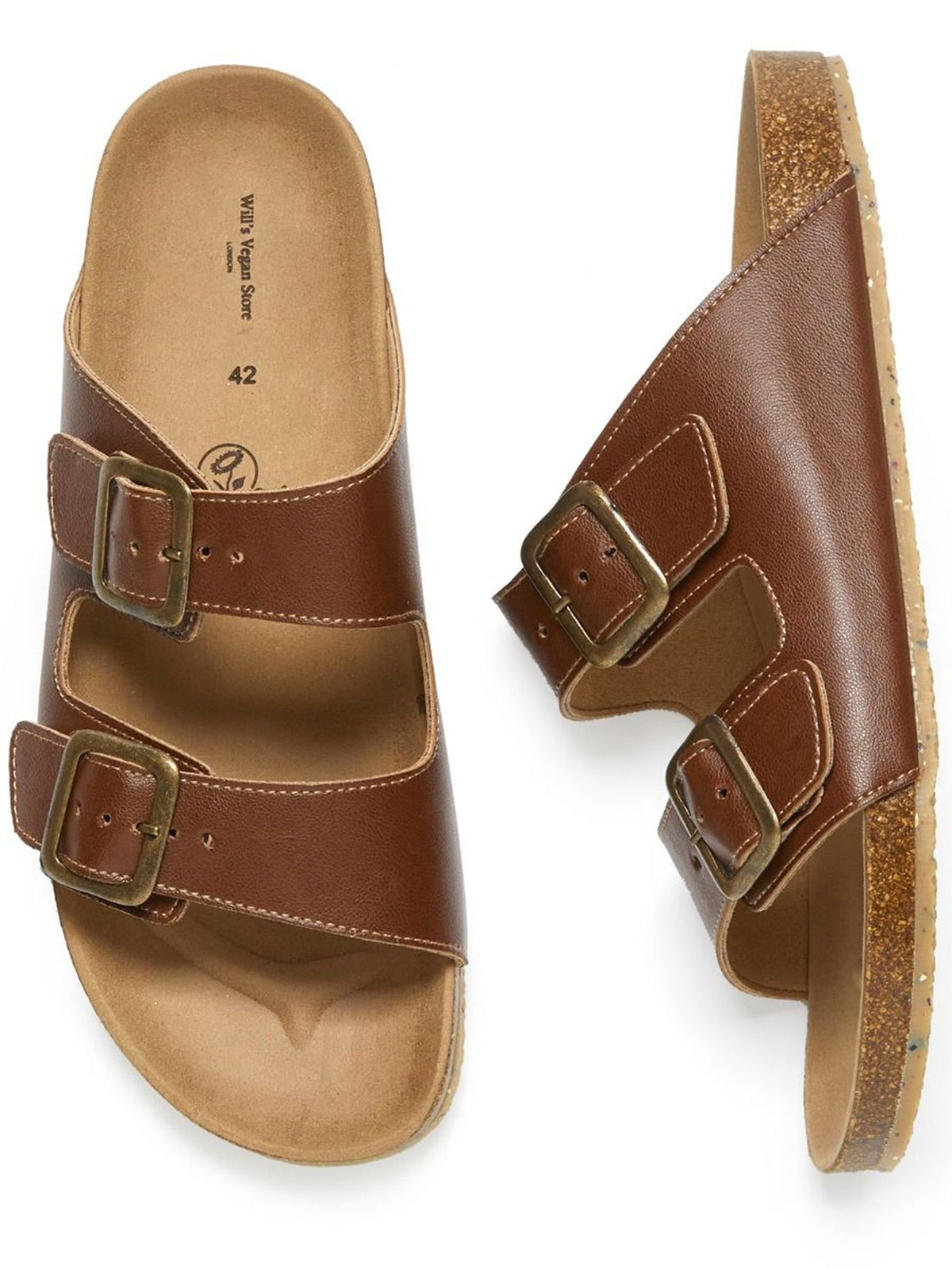 Two Strap Footbed Sandals, toe detail