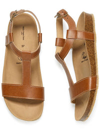 Footbed Sandals in Tan