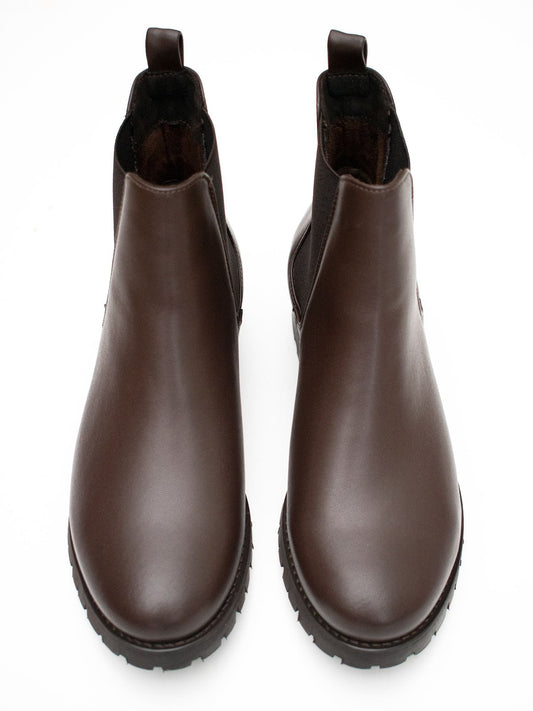 Wide Fit Luxe Deep Tread Chelsea Boots in Black