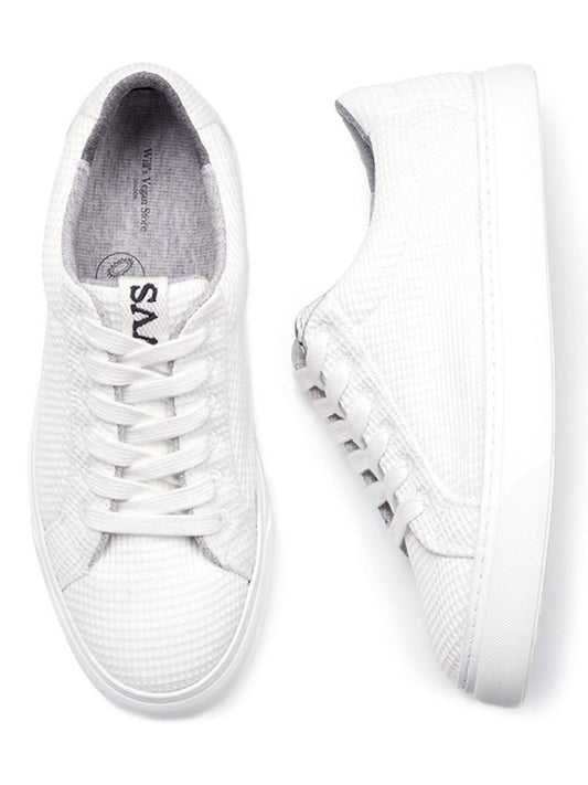 LDN Biodegradable Sneakers in White Knit