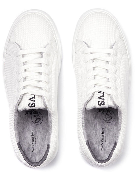 LDN Biodegradable Sneakers in White Knit