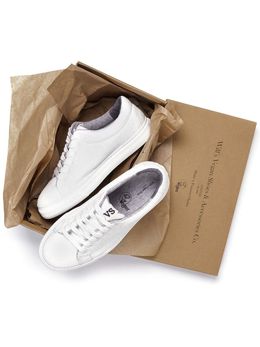 LDN Biodegradable Sneakers in White Knit