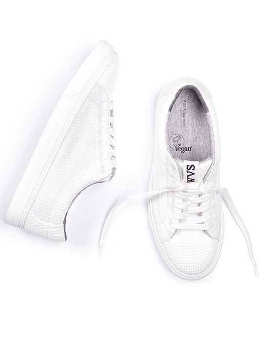 LDN Biodegradable Sneakers in White Knit