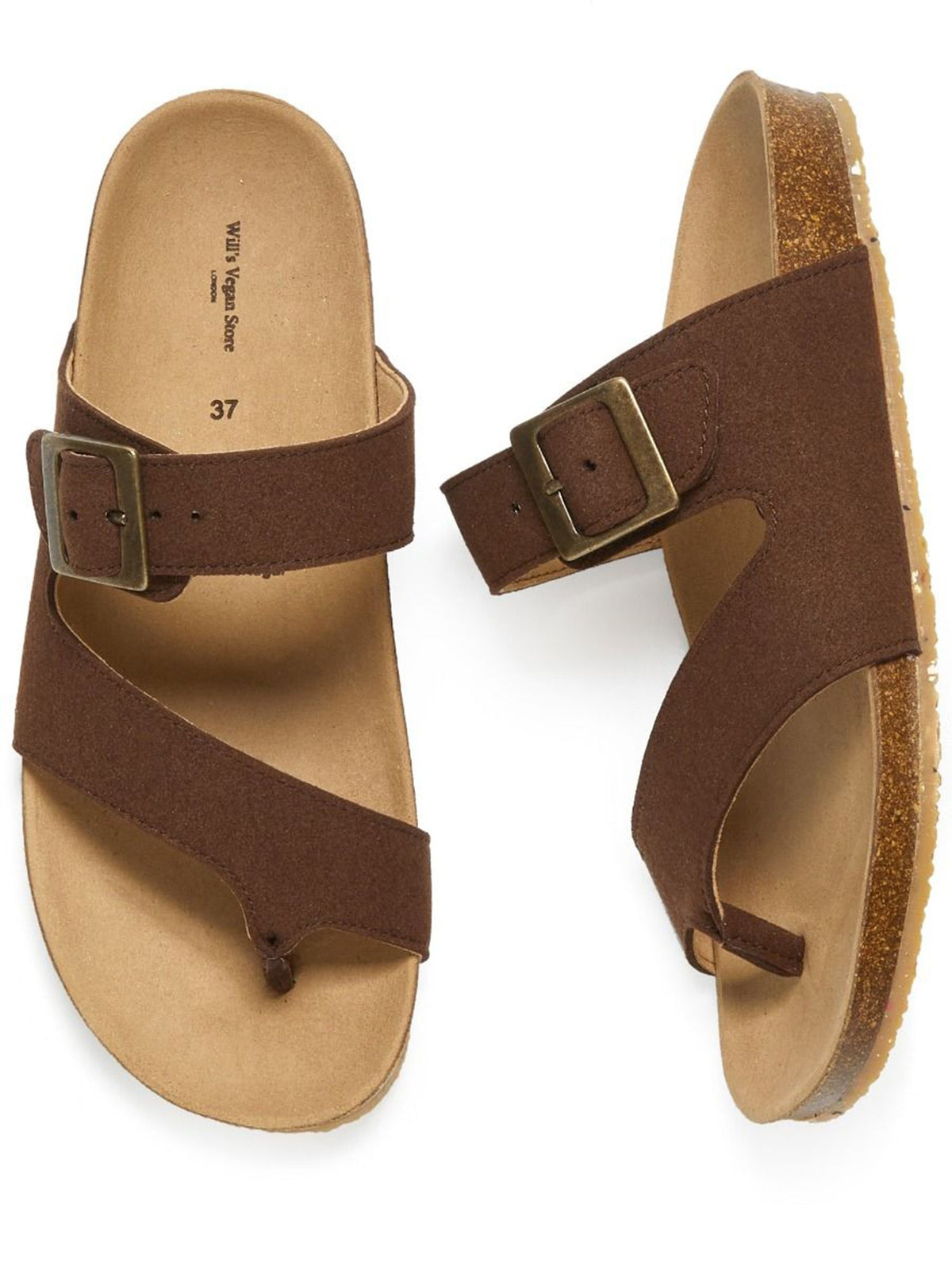 Two Strap Toe Peg Sandals, toe detail